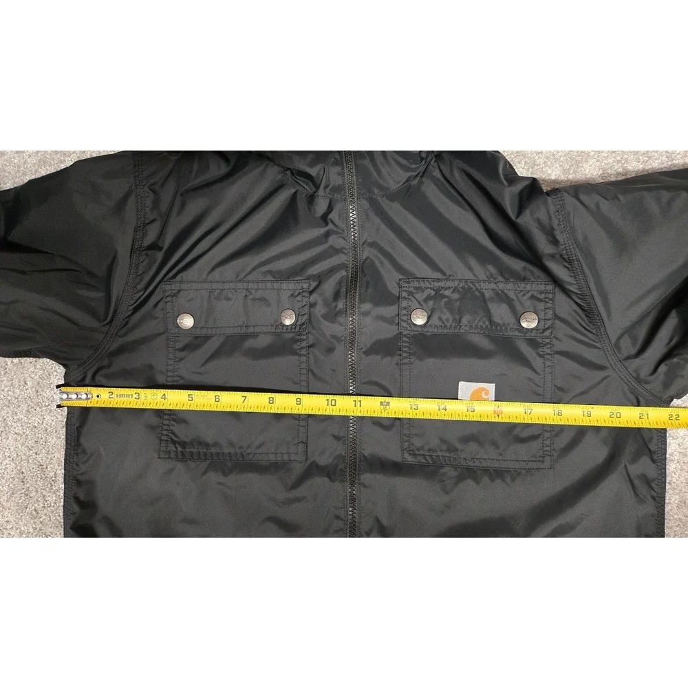 Carhartt Rockford Hooded Windbreaker Hooded Jacket Black Lightweight Men's‎ Sz S